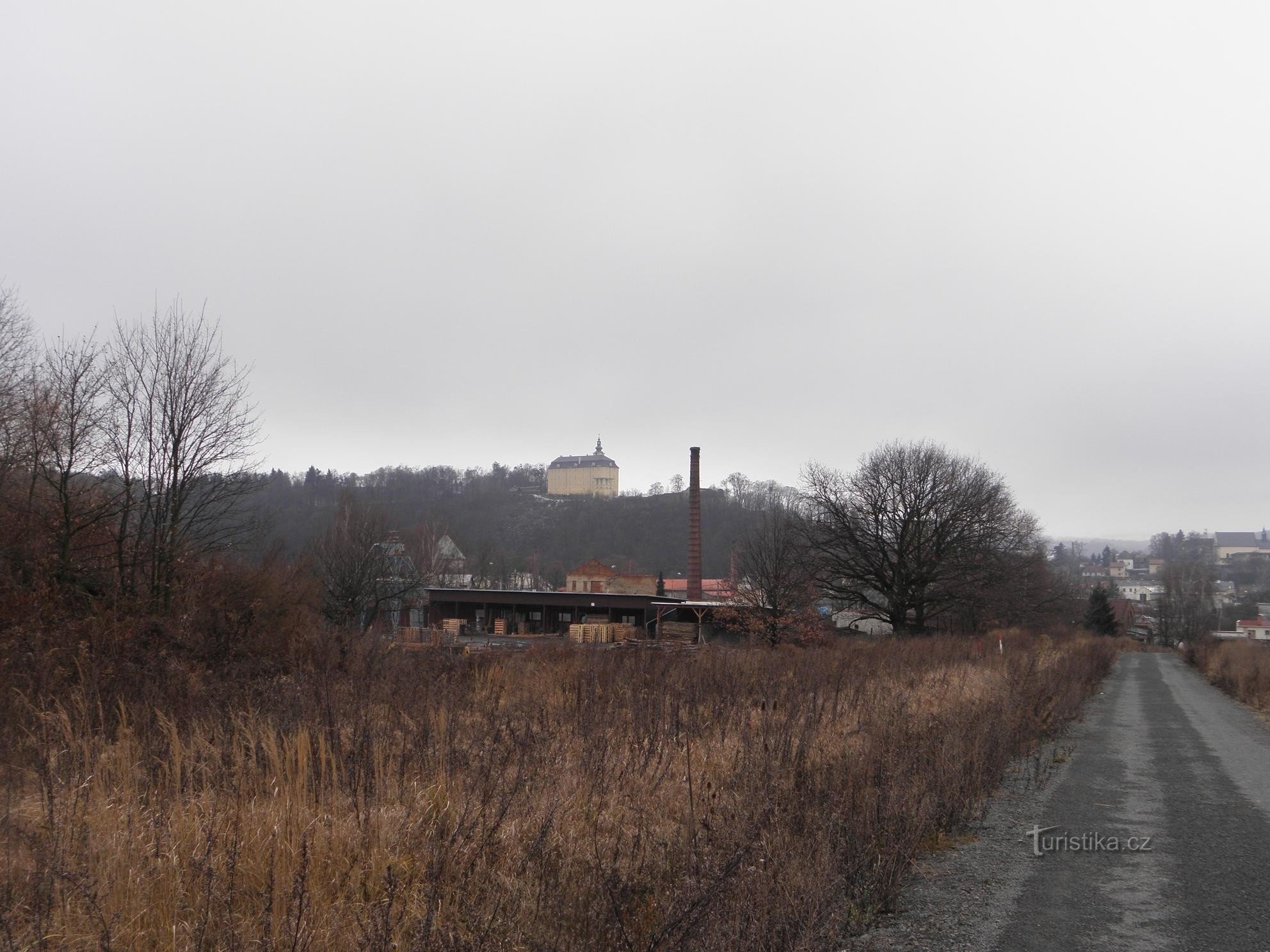 Uitzicht op het kasteel van Fulnec - 1.1.2012