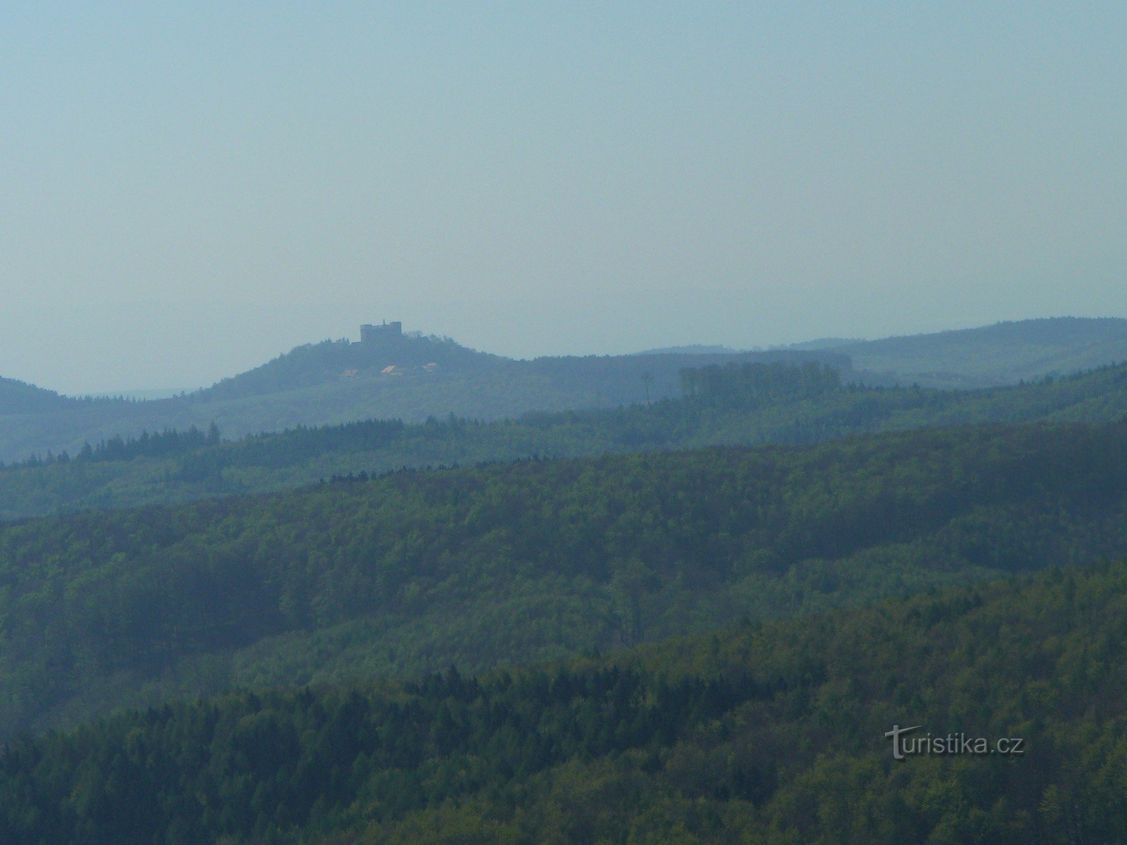 uitzicht op kasteel Buchlov