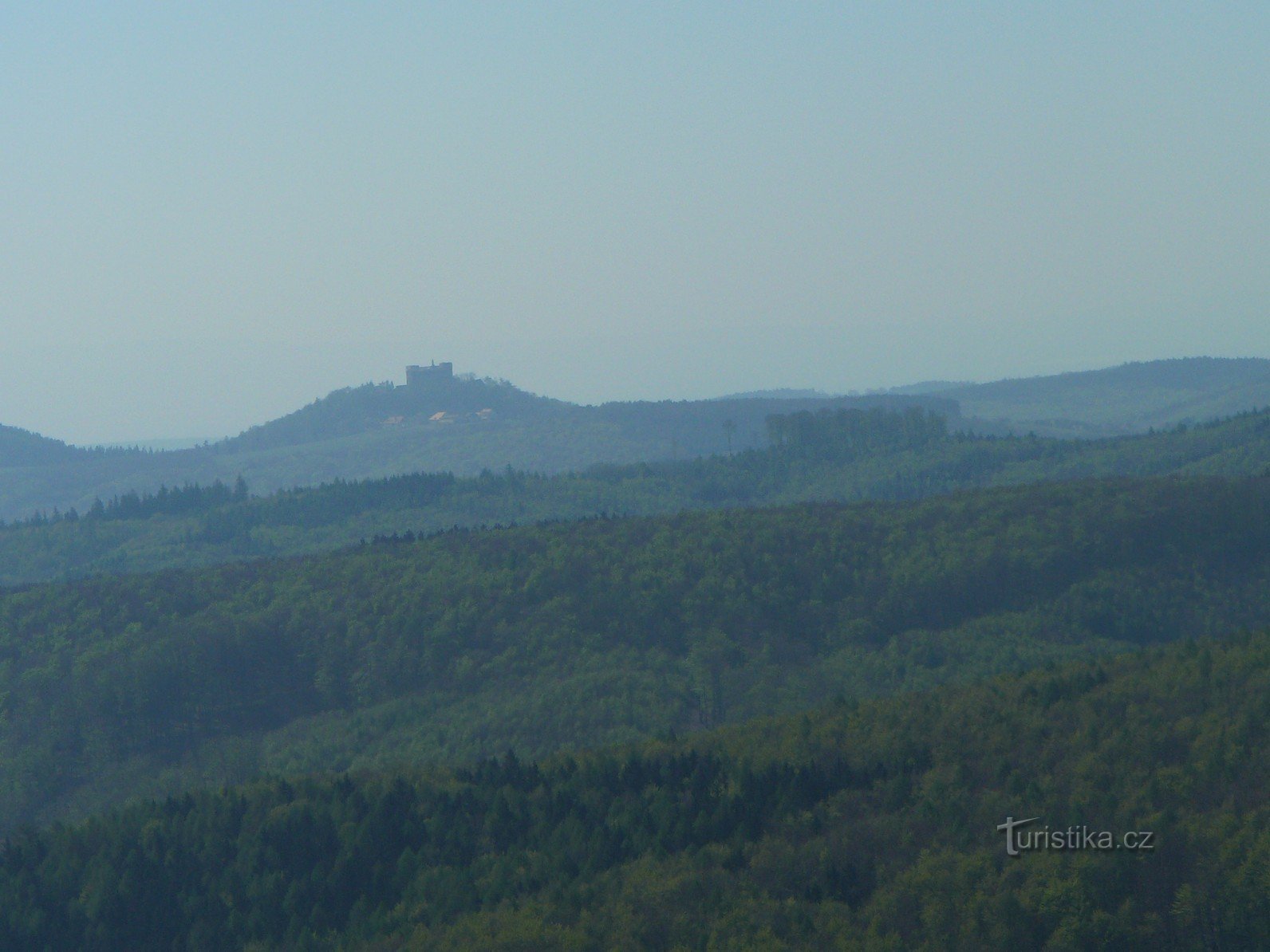 výhled na hrad Buchlov