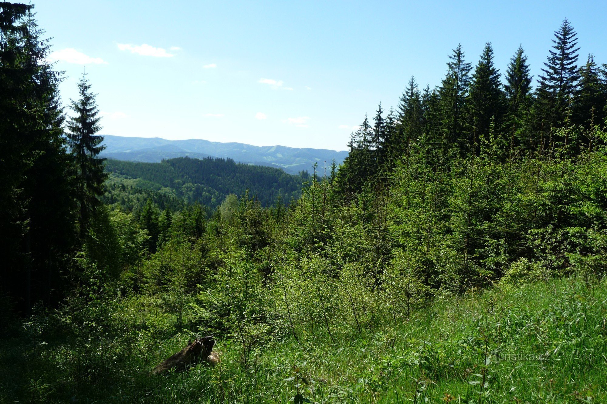 Utsikt över Javorník-åsen