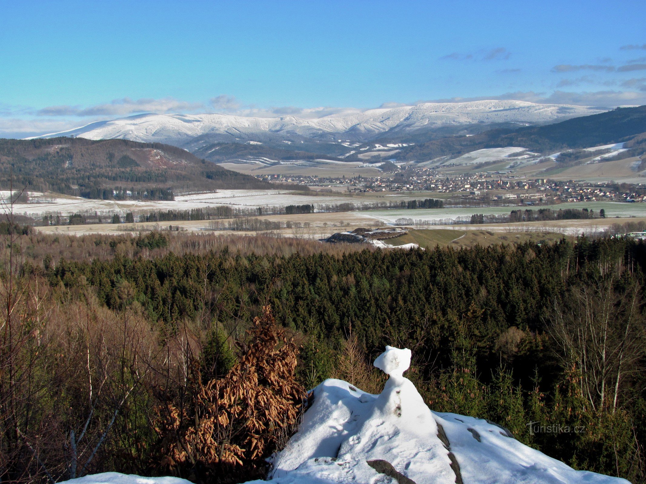 Blick auf Hrubý Jeseník