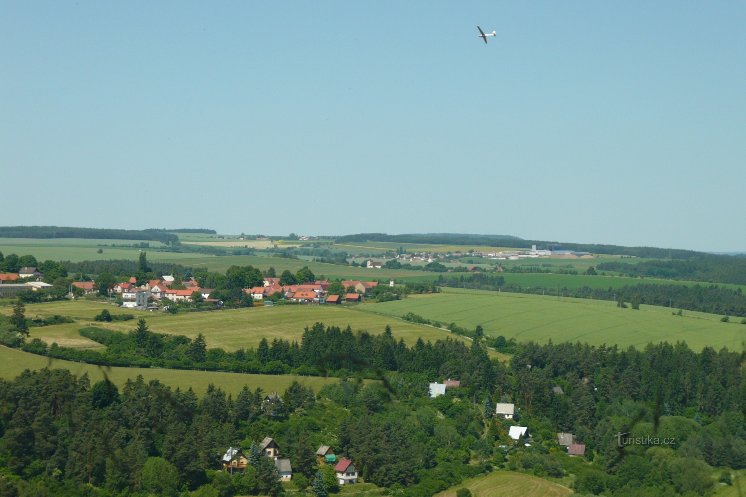 Udsigt over den sydlige Manětín-region