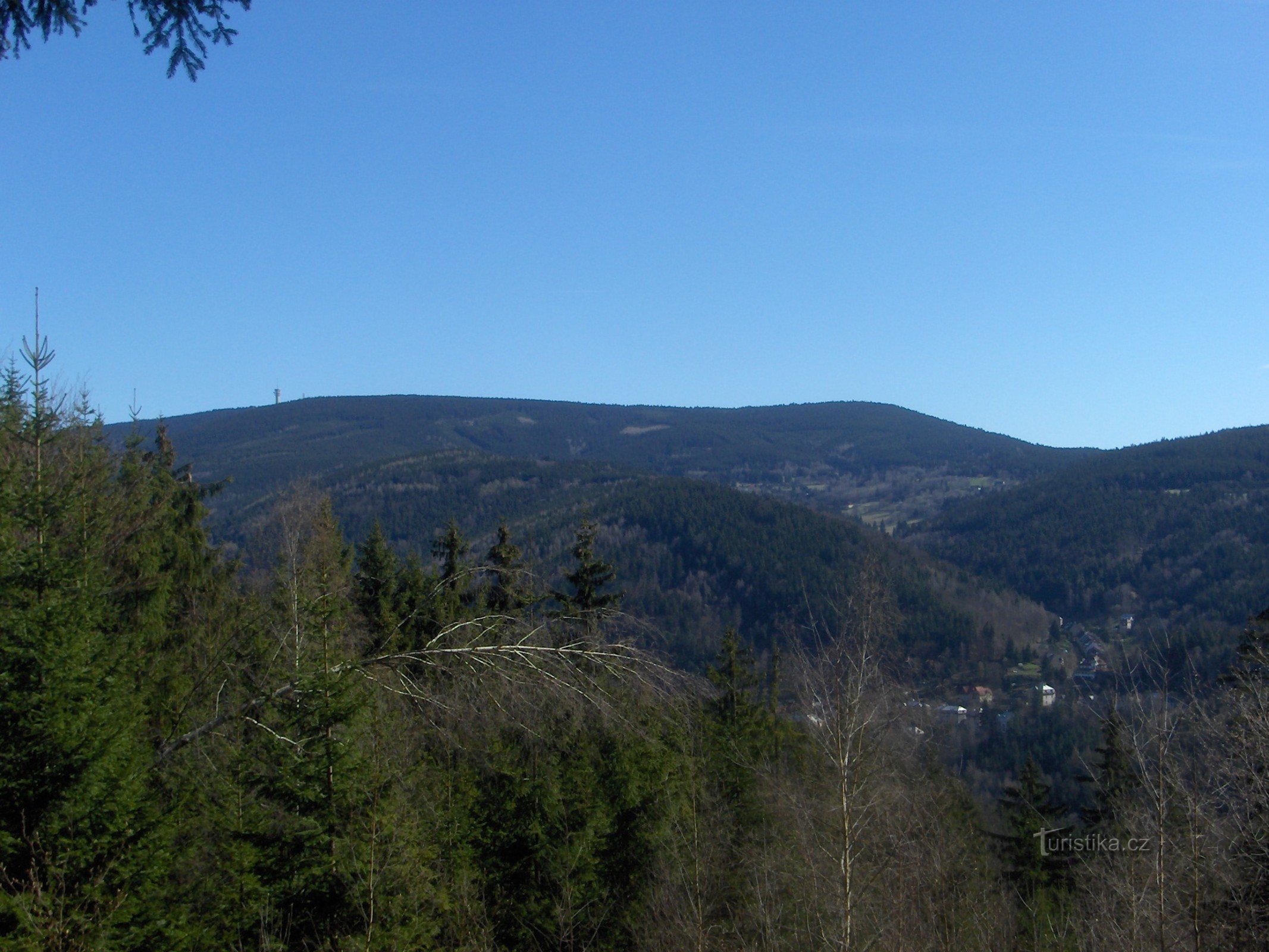 Uitzicht op Klínovec