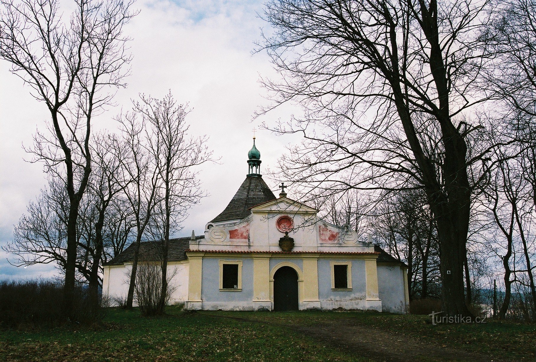 Uitzicht op Krumlov vanaf Křížové vrch