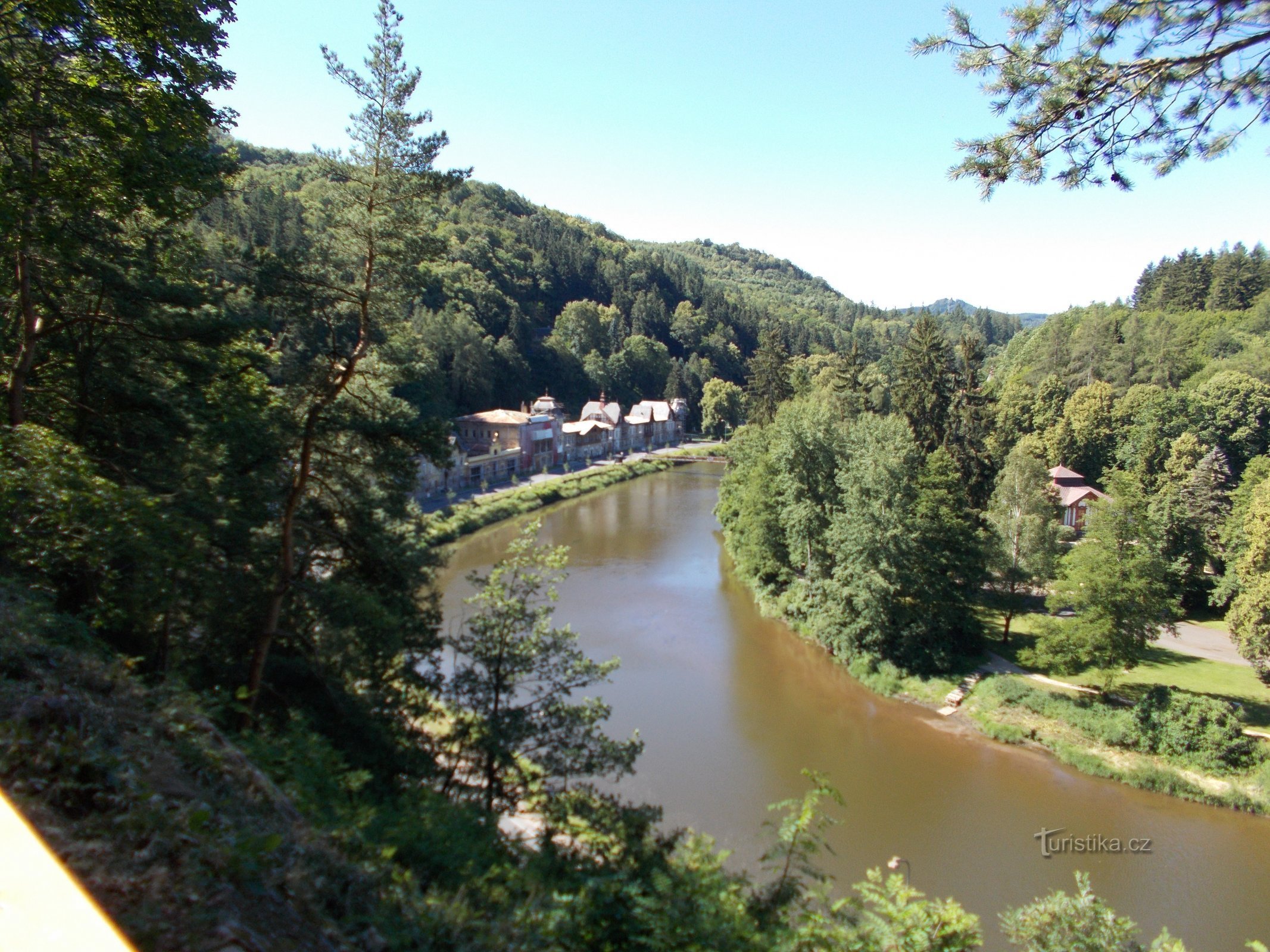 Blick auf Kyselka von der Kapelle