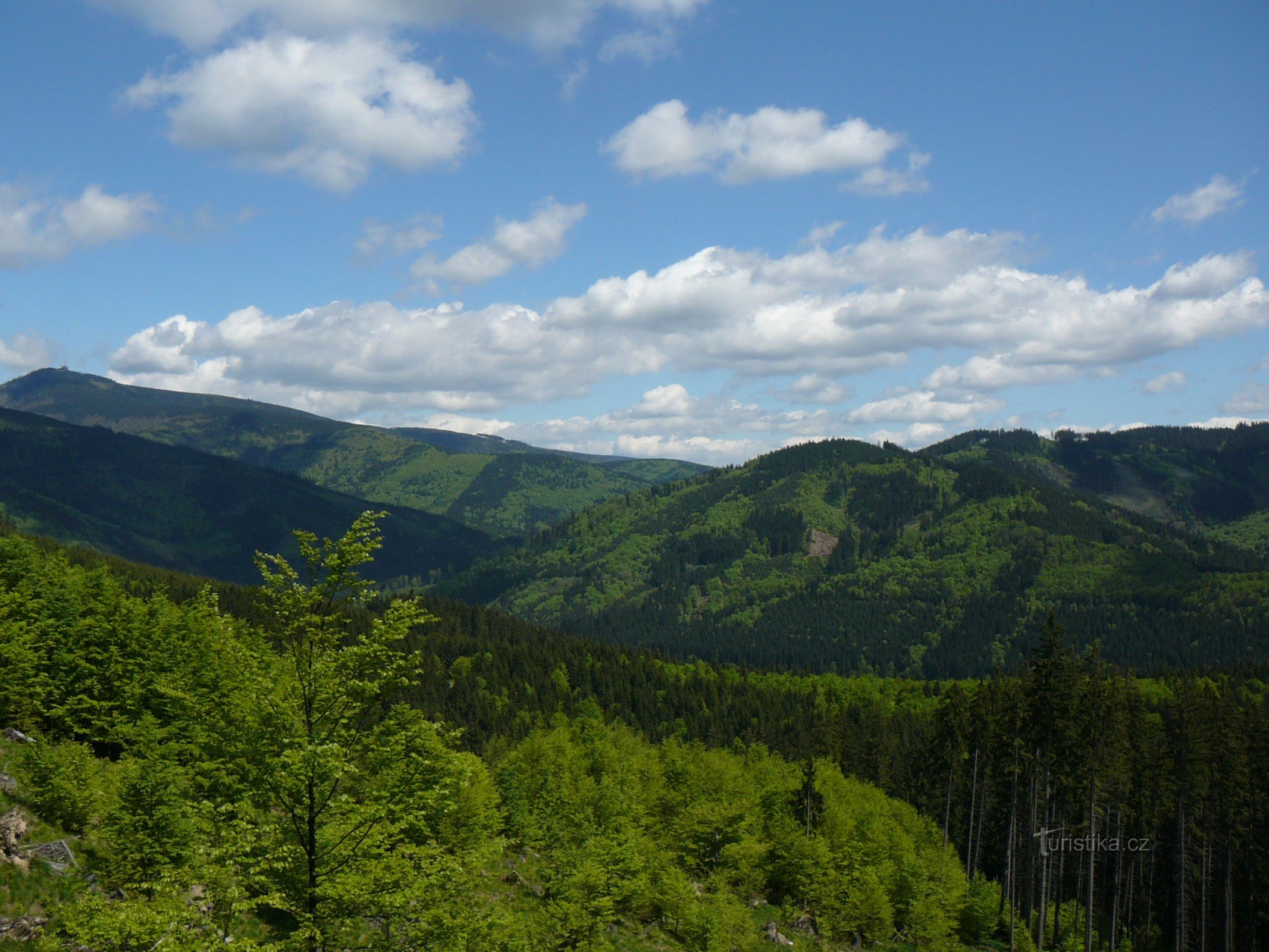 Gezicht op Lysá en Těšiňočky nad Kyčerová