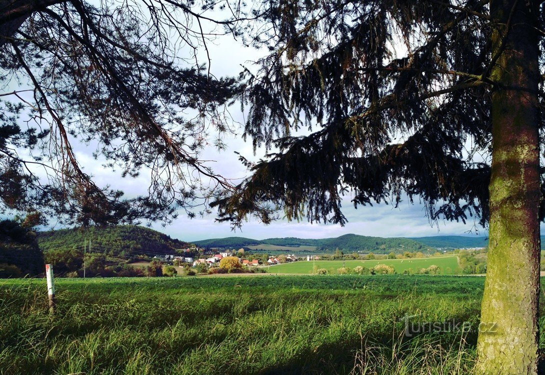 Blick auf Moravské Knínice