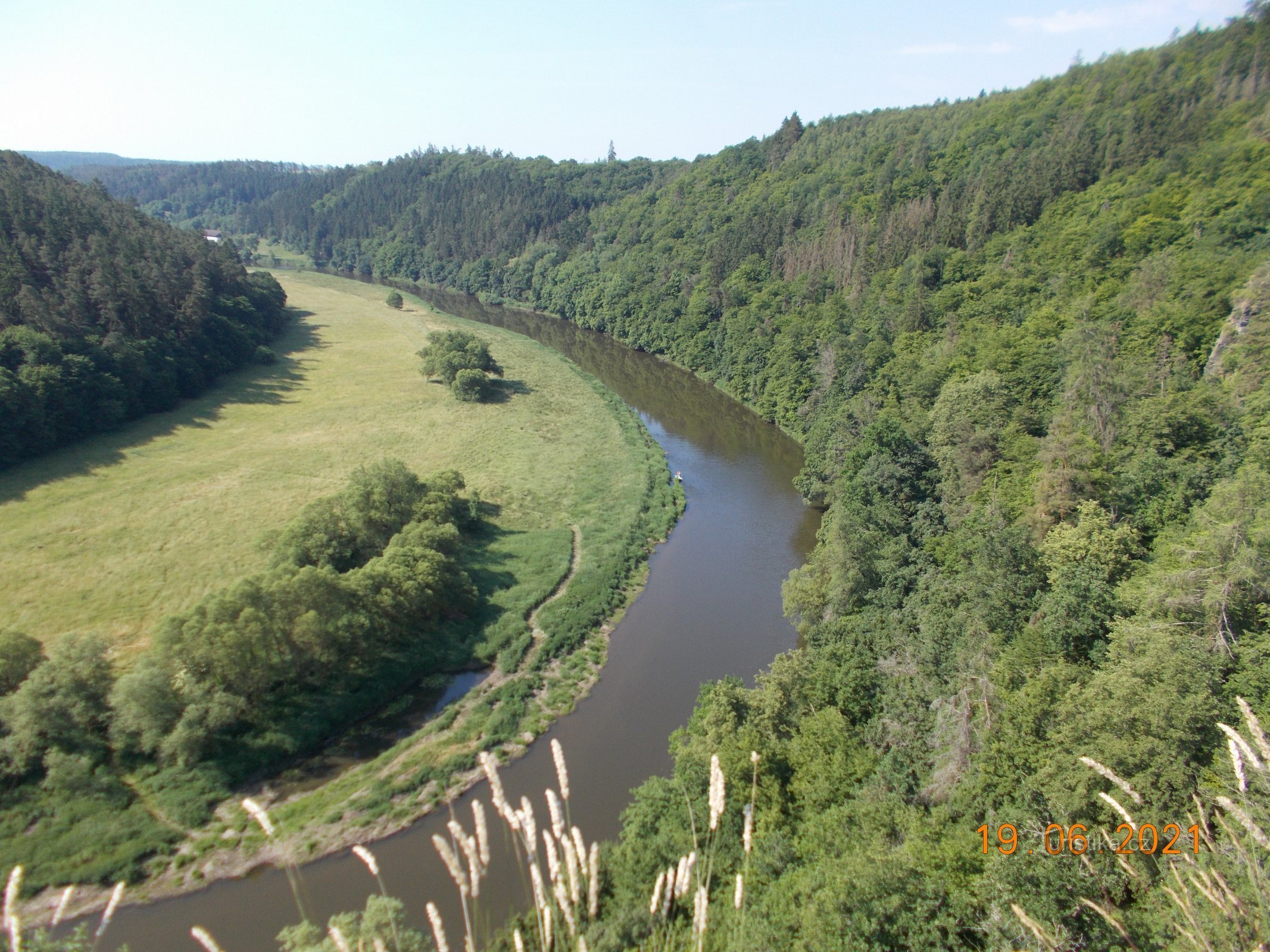 Blick auf den Fluss Berounka