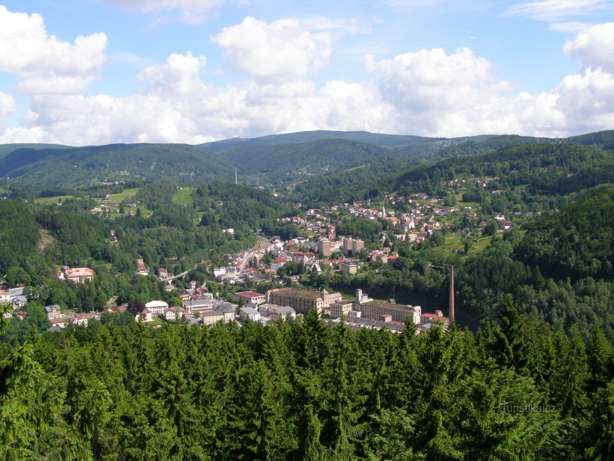 vista de Tanvald desde Terezínka