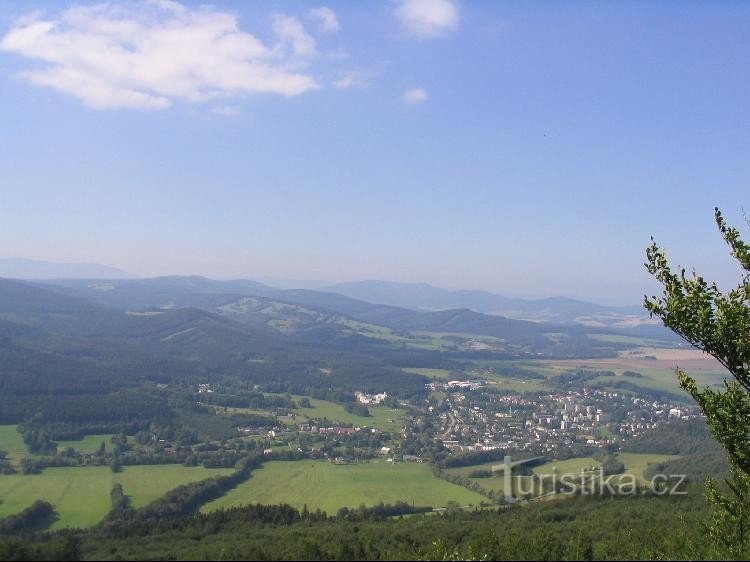 Gezicht op Zlaté Hory