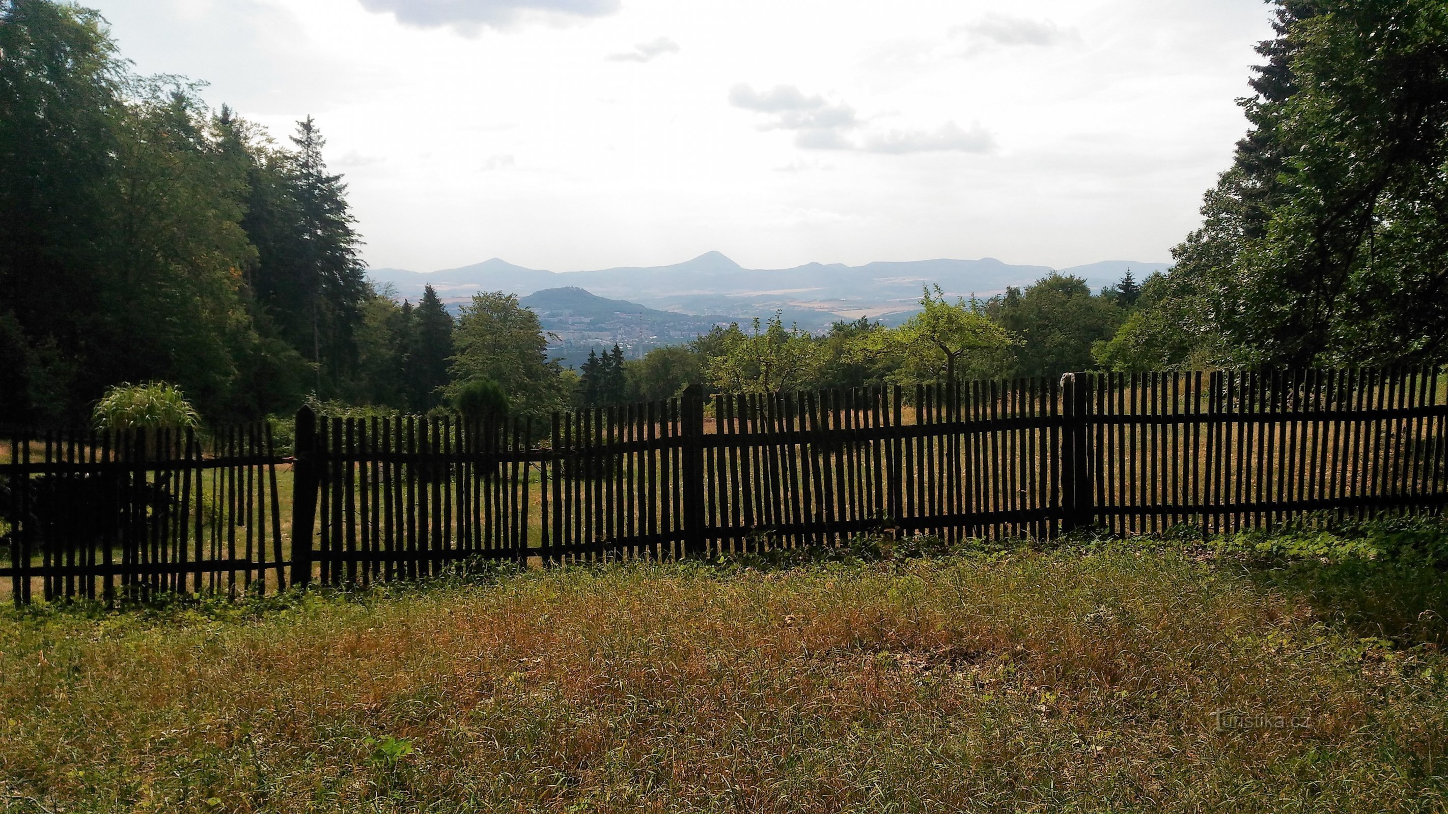 view from the game reserve on the České středohoří