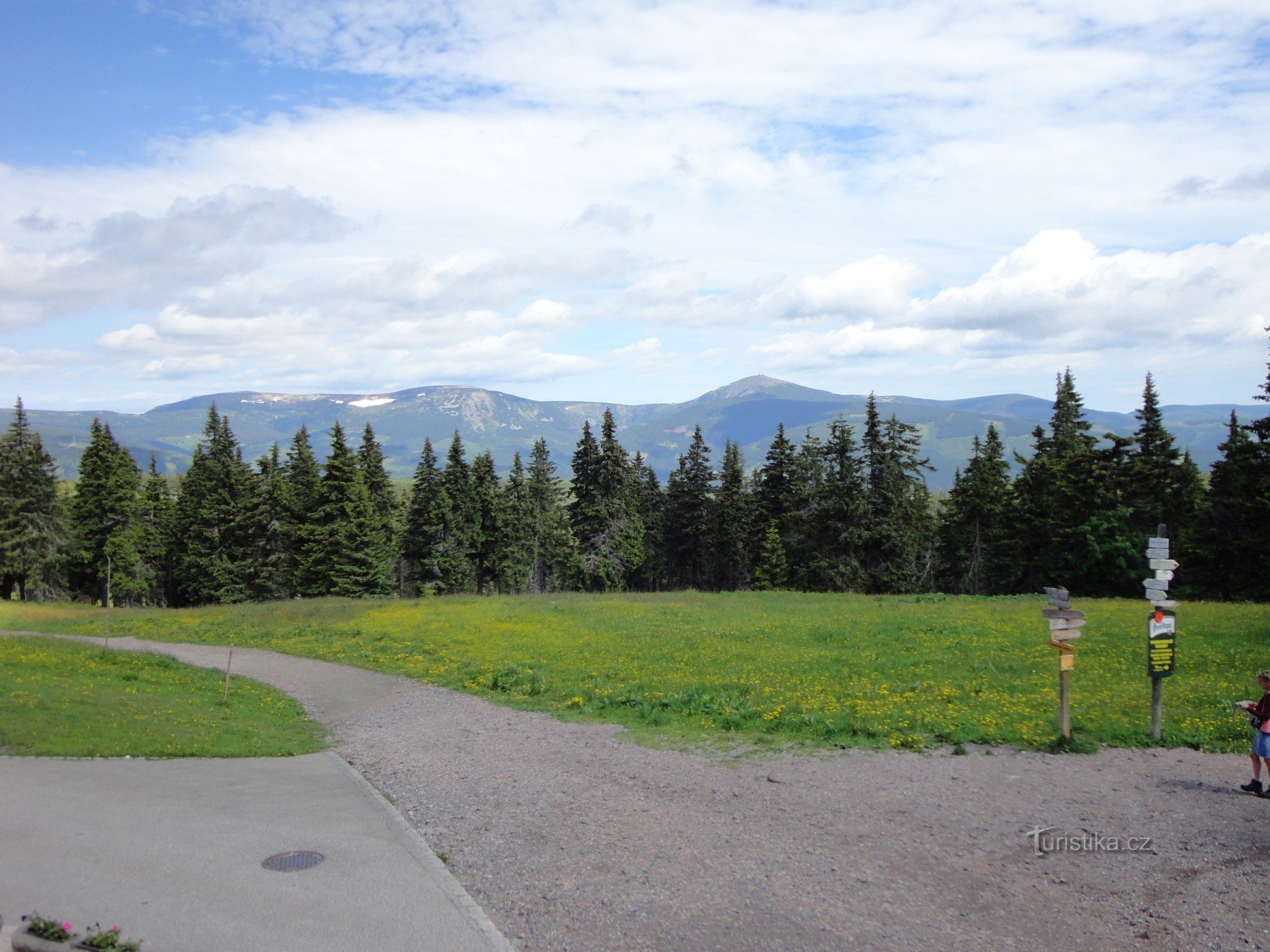 view from the Černá bouda hotel