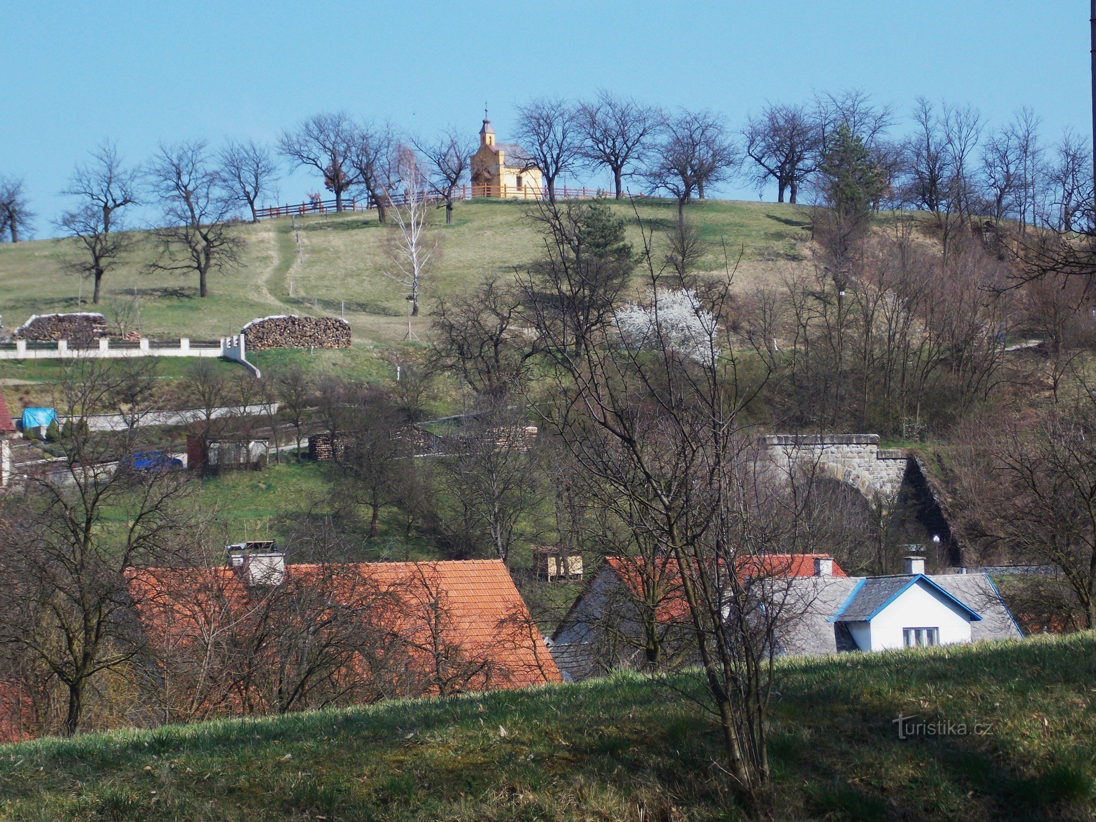 Uitzicht vanaf de kapel van St. Anna in Brumov