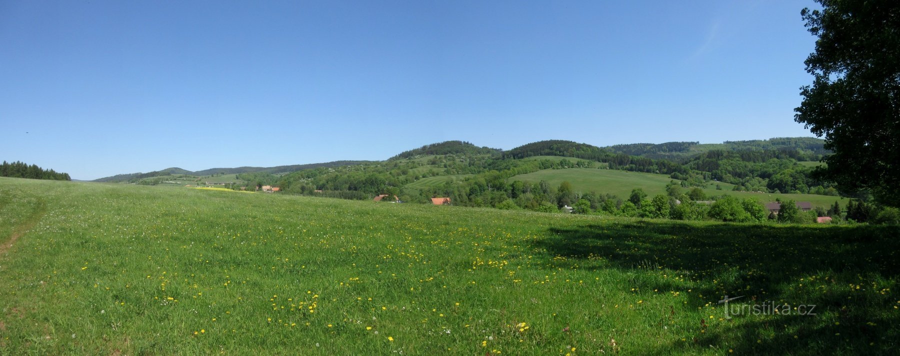 View from the church to Javoří hory