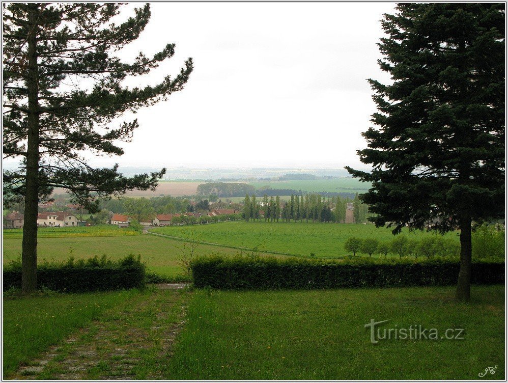 Vista dal monumento. Purtroppo pioveva...