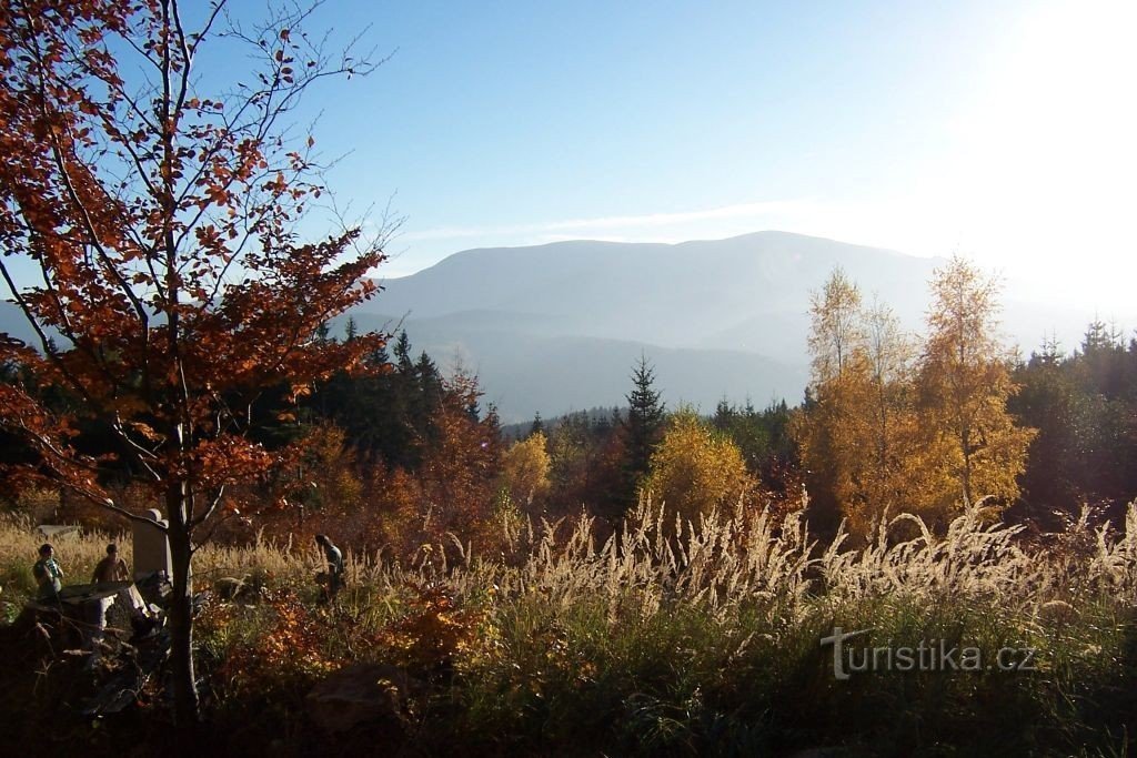 Blick von Polské pramen auf Šerák