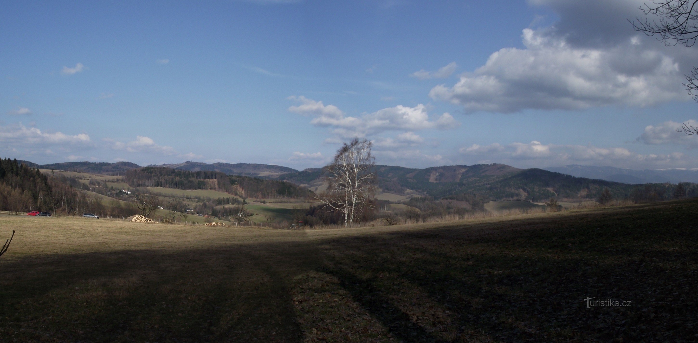 vista dal cartello della riserva di caccia