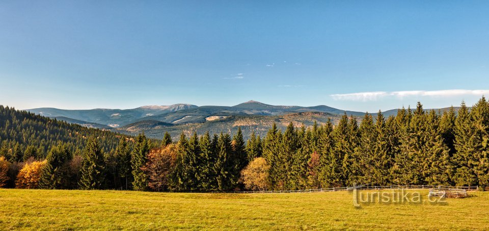 A vista de Rýhorská bouda