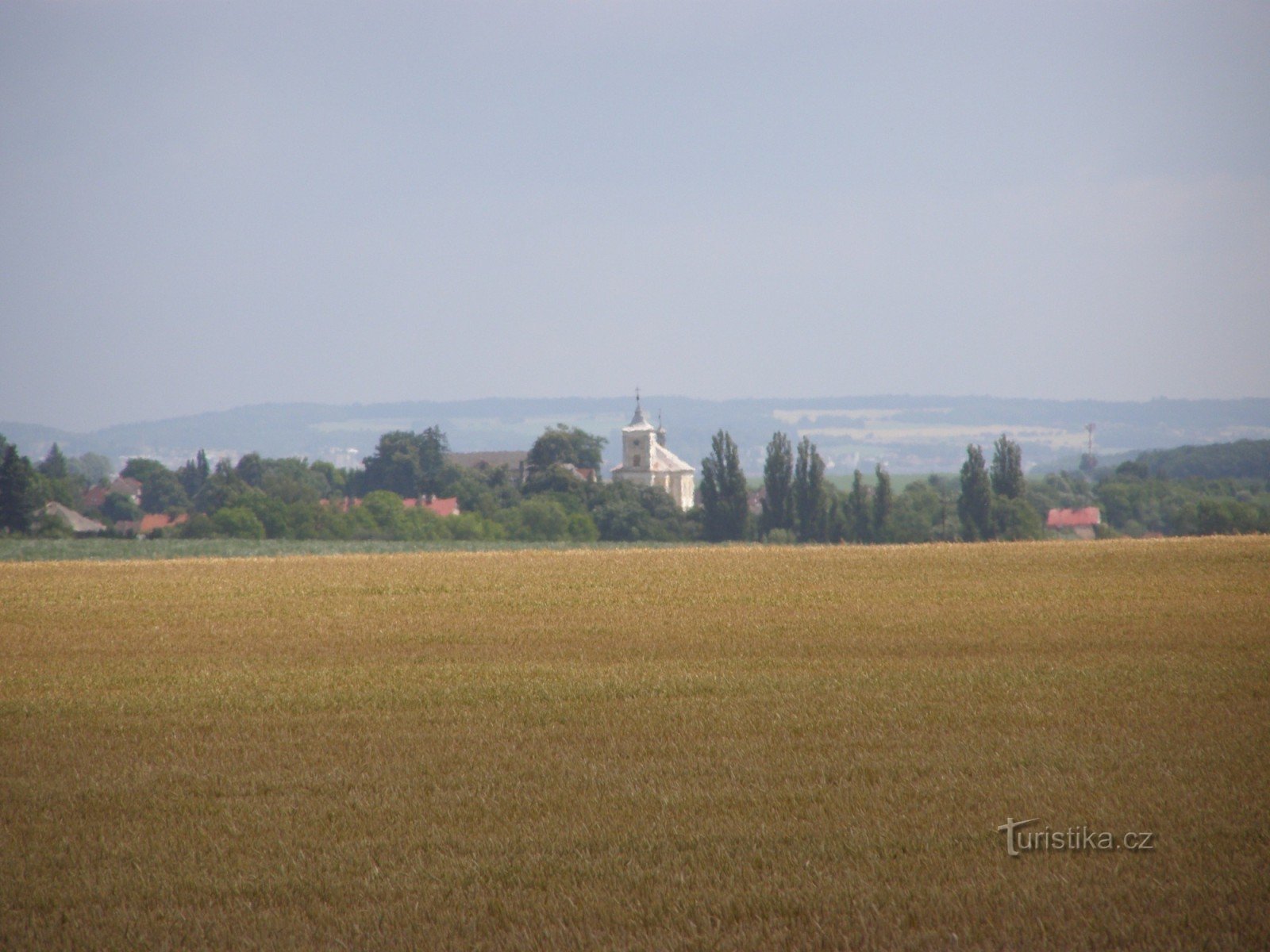 uitzicht vanaf Volanice naar het zuiden naar Vysoké Veselí