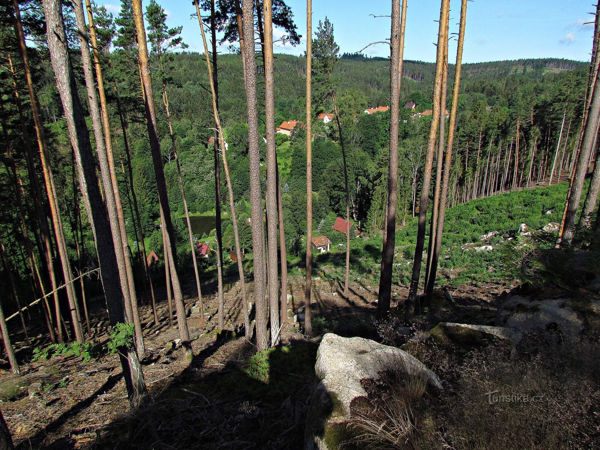 Het uitzicht onder Landštejn