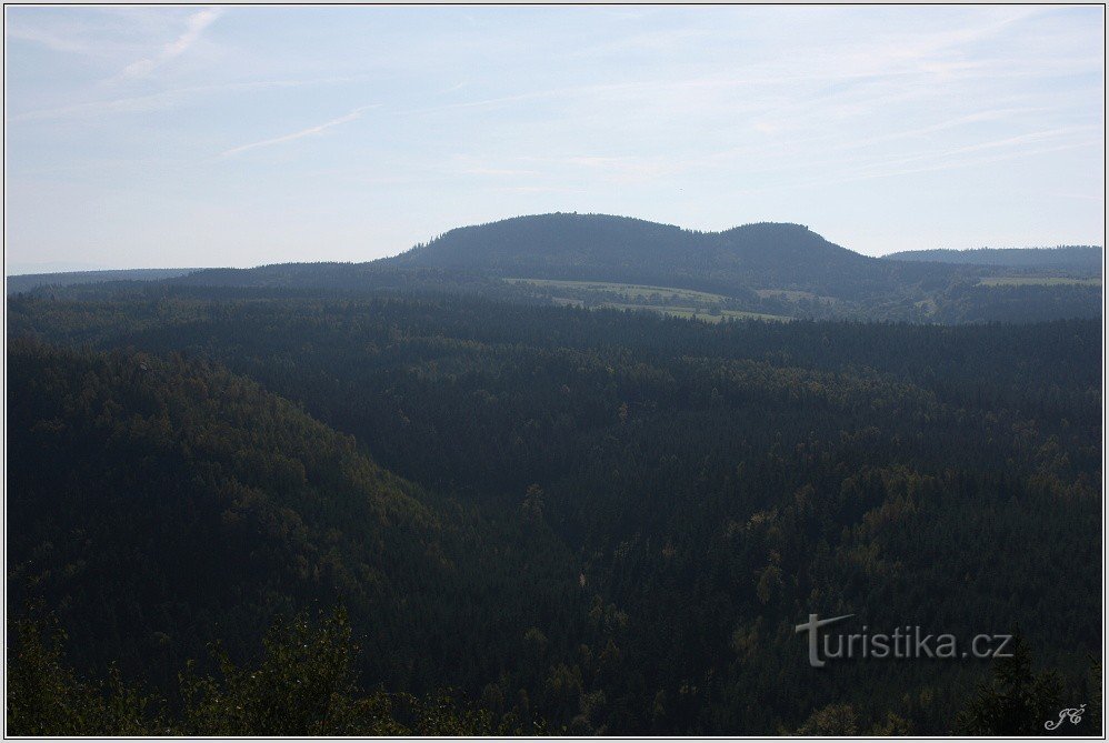 Vue de Božanovské Špičák à Hejšovina