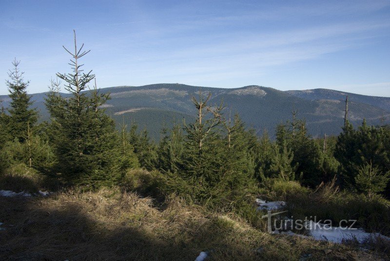 View from Černá straná to the north towards Vozko