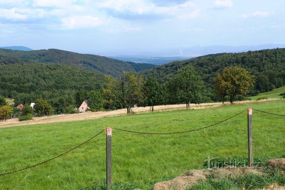 Utsikt från Nová Ves till Německa