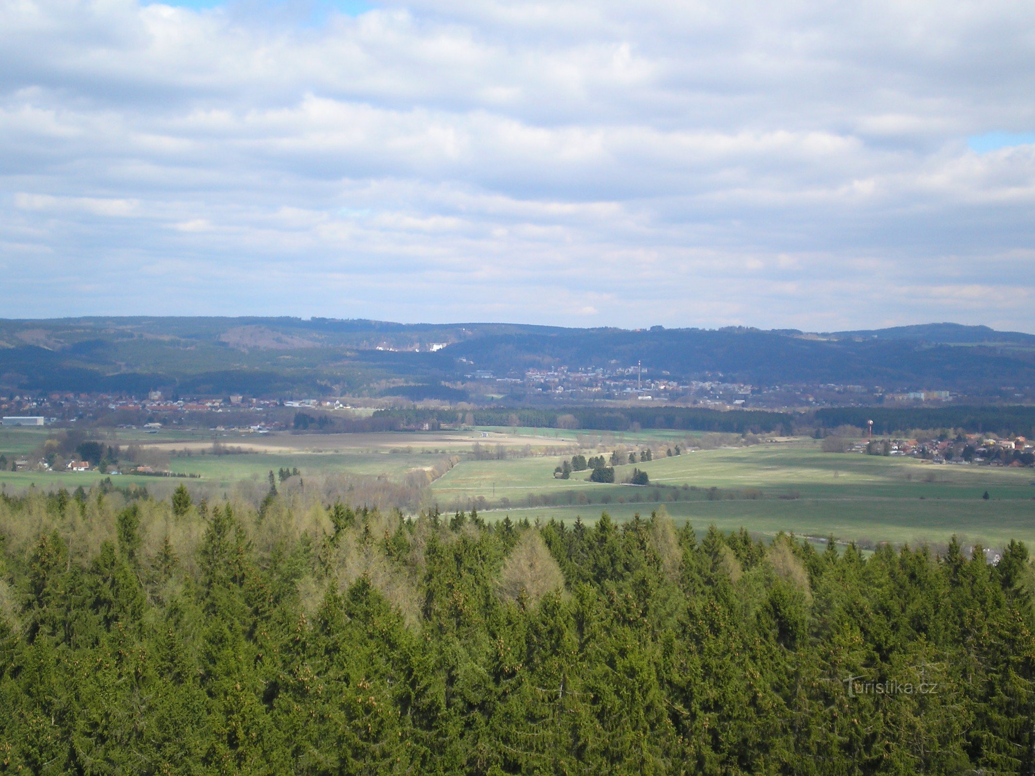 La vista dalla torre panoramica del maniero