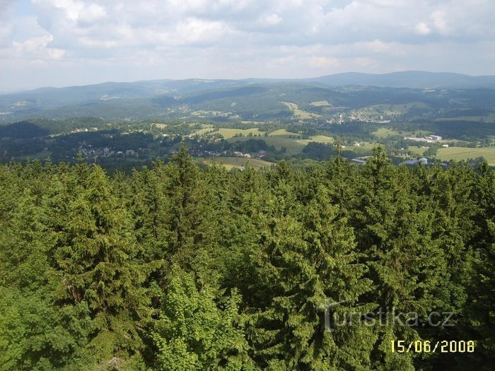 vedere de la turnul de observație Černá Studnice