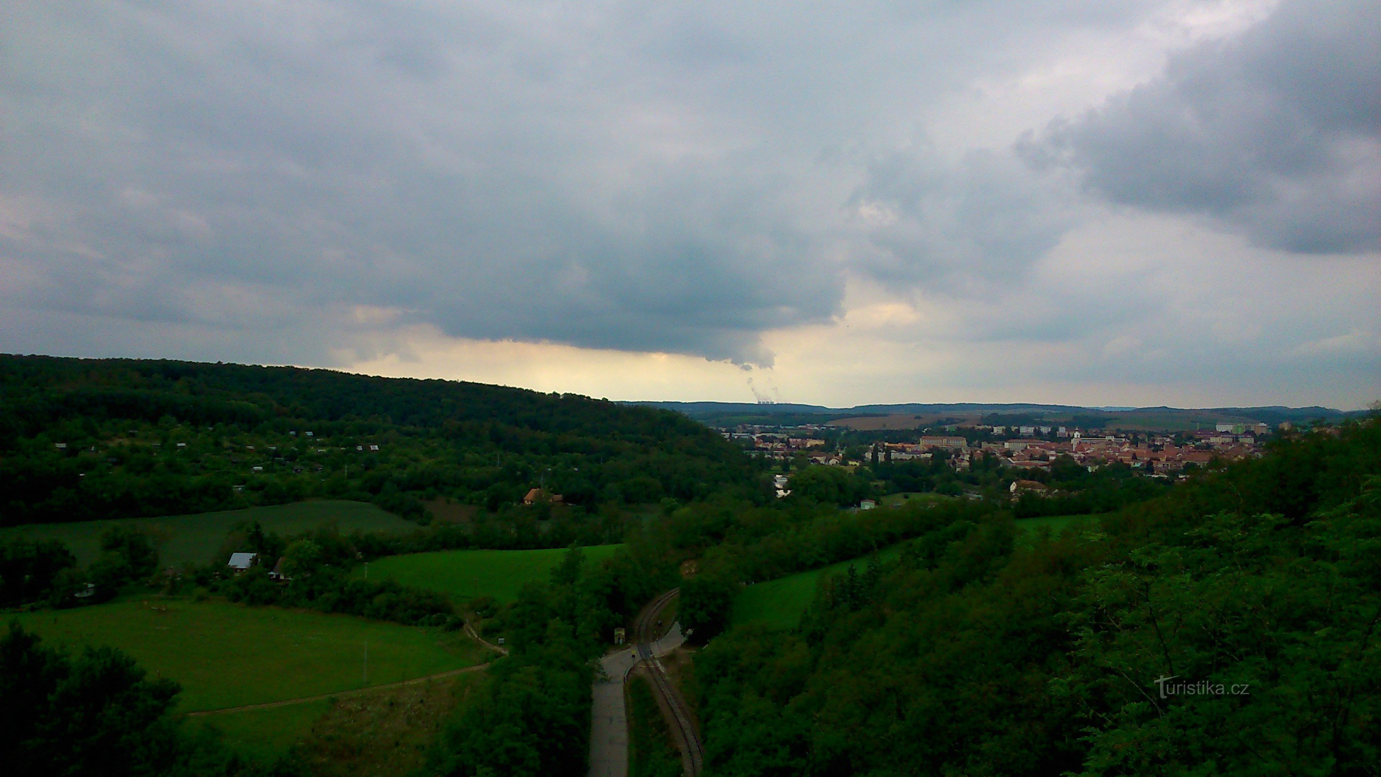 La vue depuis la tour d'observation d'Ivančice