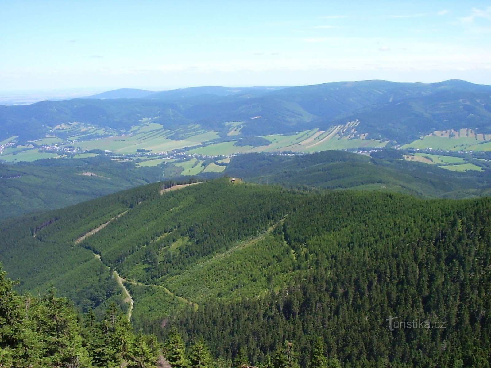 Het uitzicht vanaf Šerák