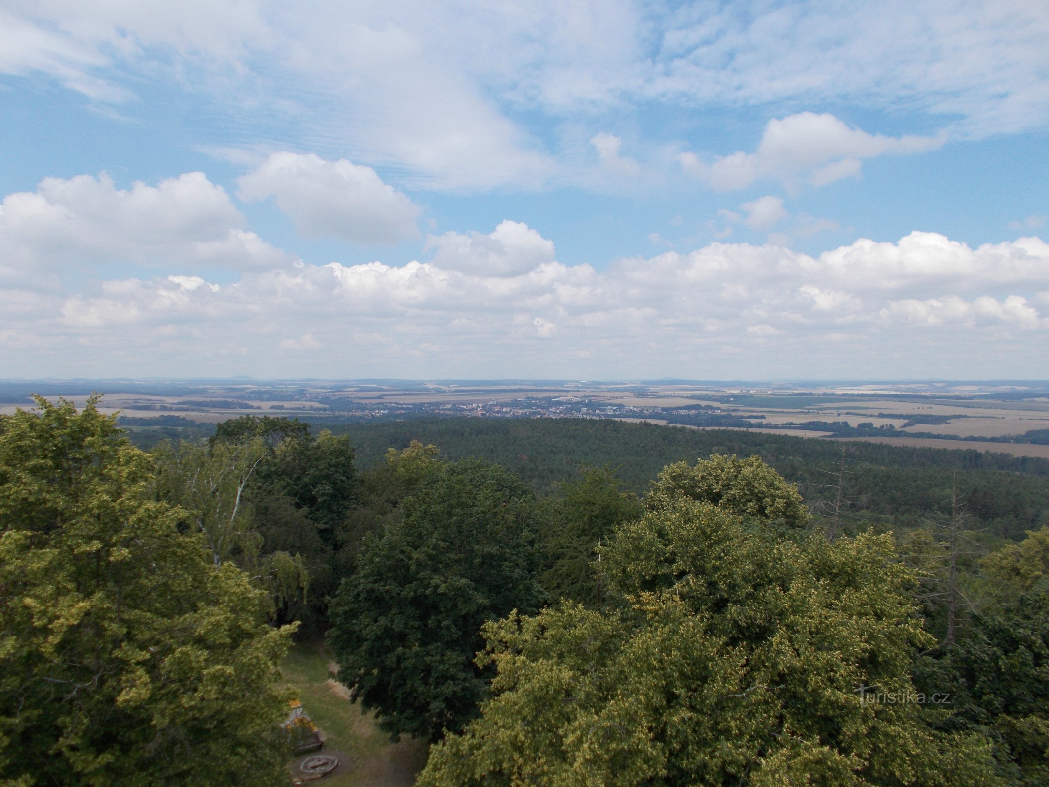 Vue depuis la tour sur Křížové vrch