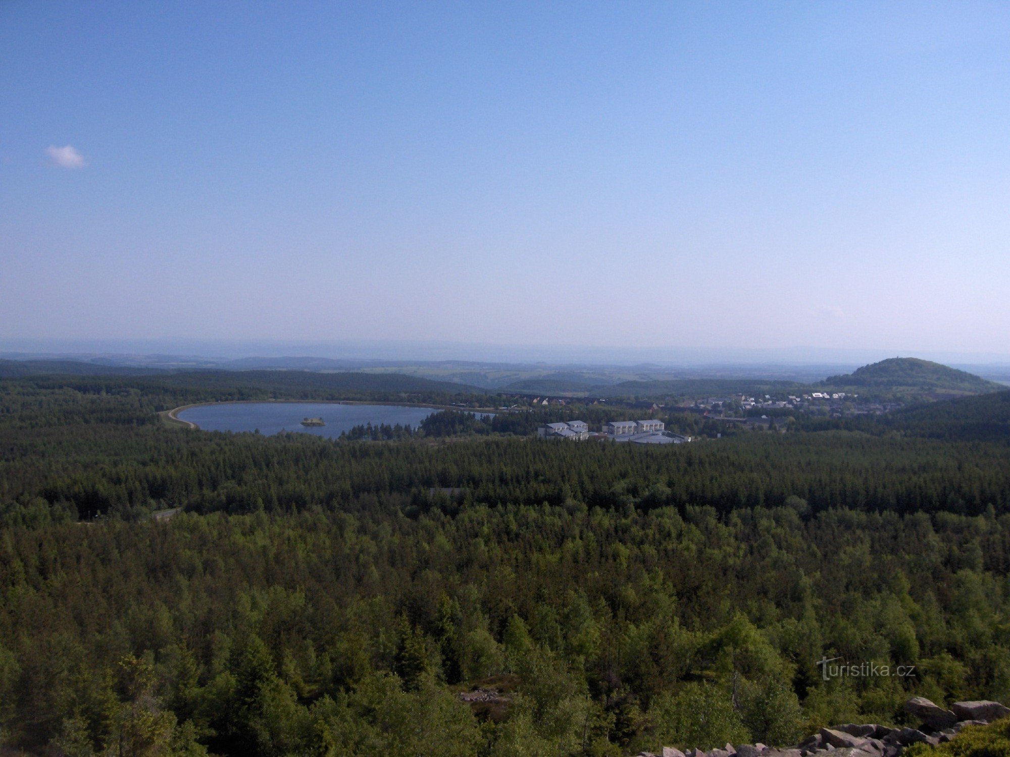 Blick vom Gipfel des Kahlebergs