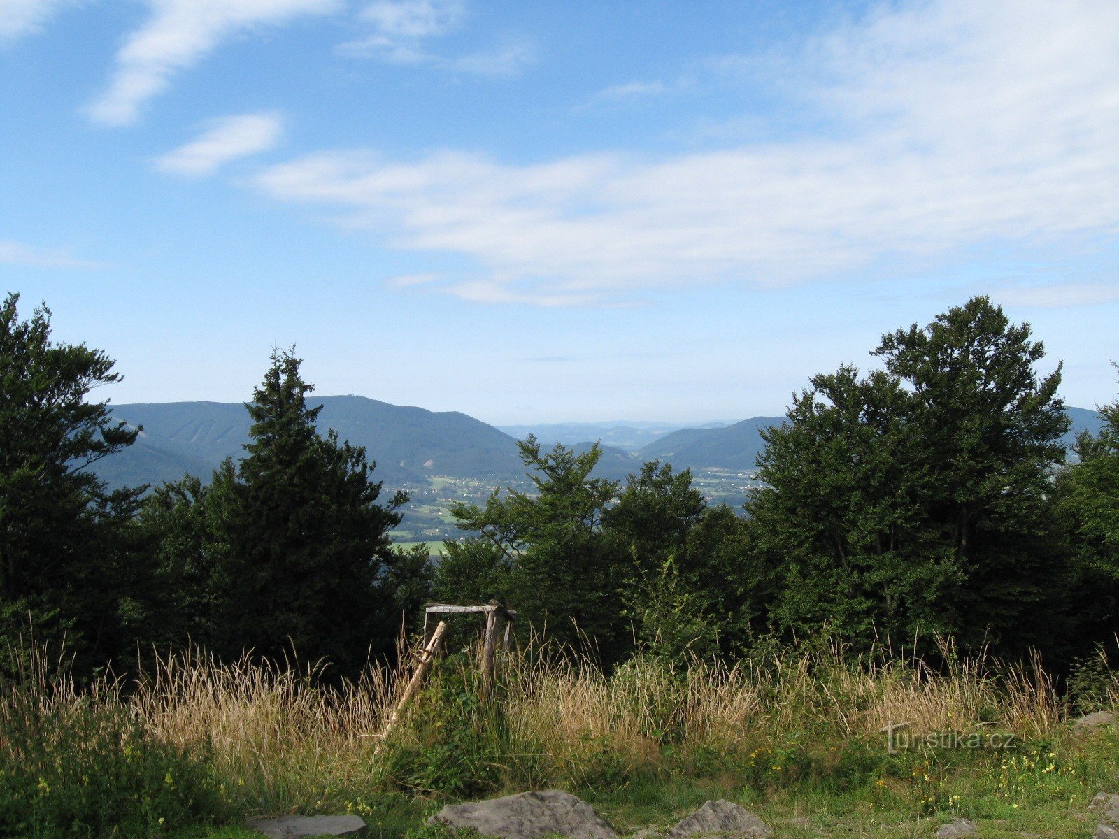 Uitzicht vanaf Skalka naar Radhošť
