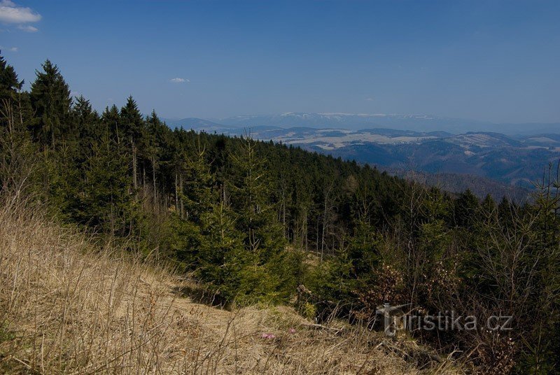 Aussichtspunkt am Hang von Bouda