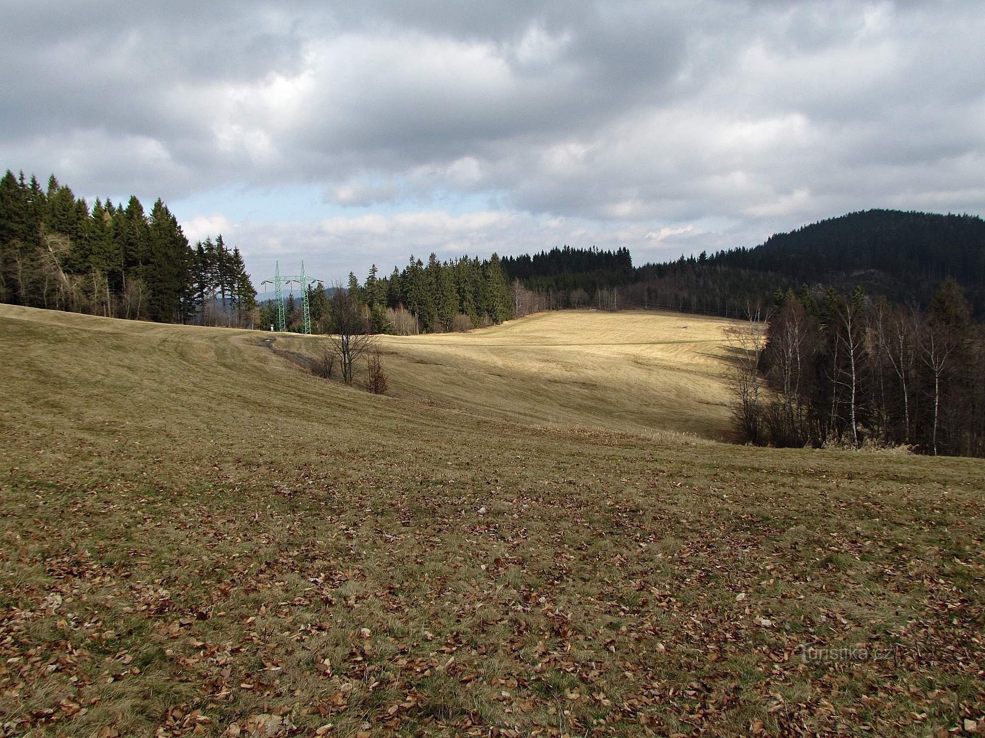 Uitzicht op de Senica-weiden