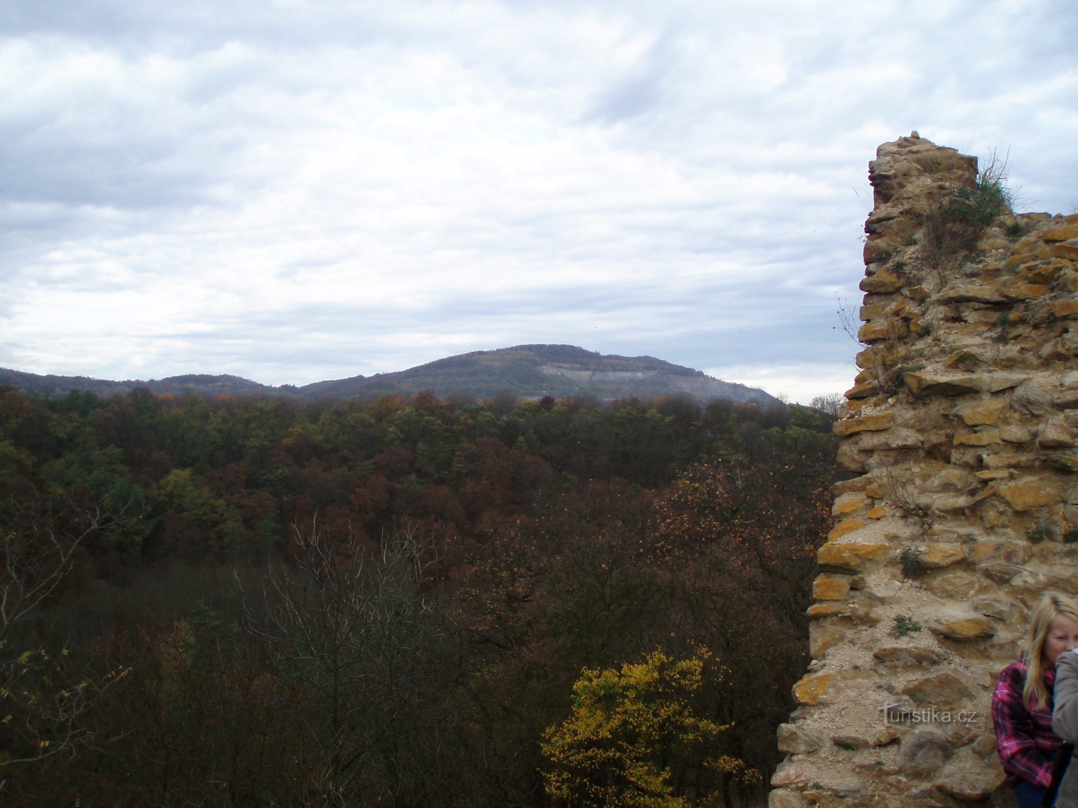 A vista das muralhas do castelo