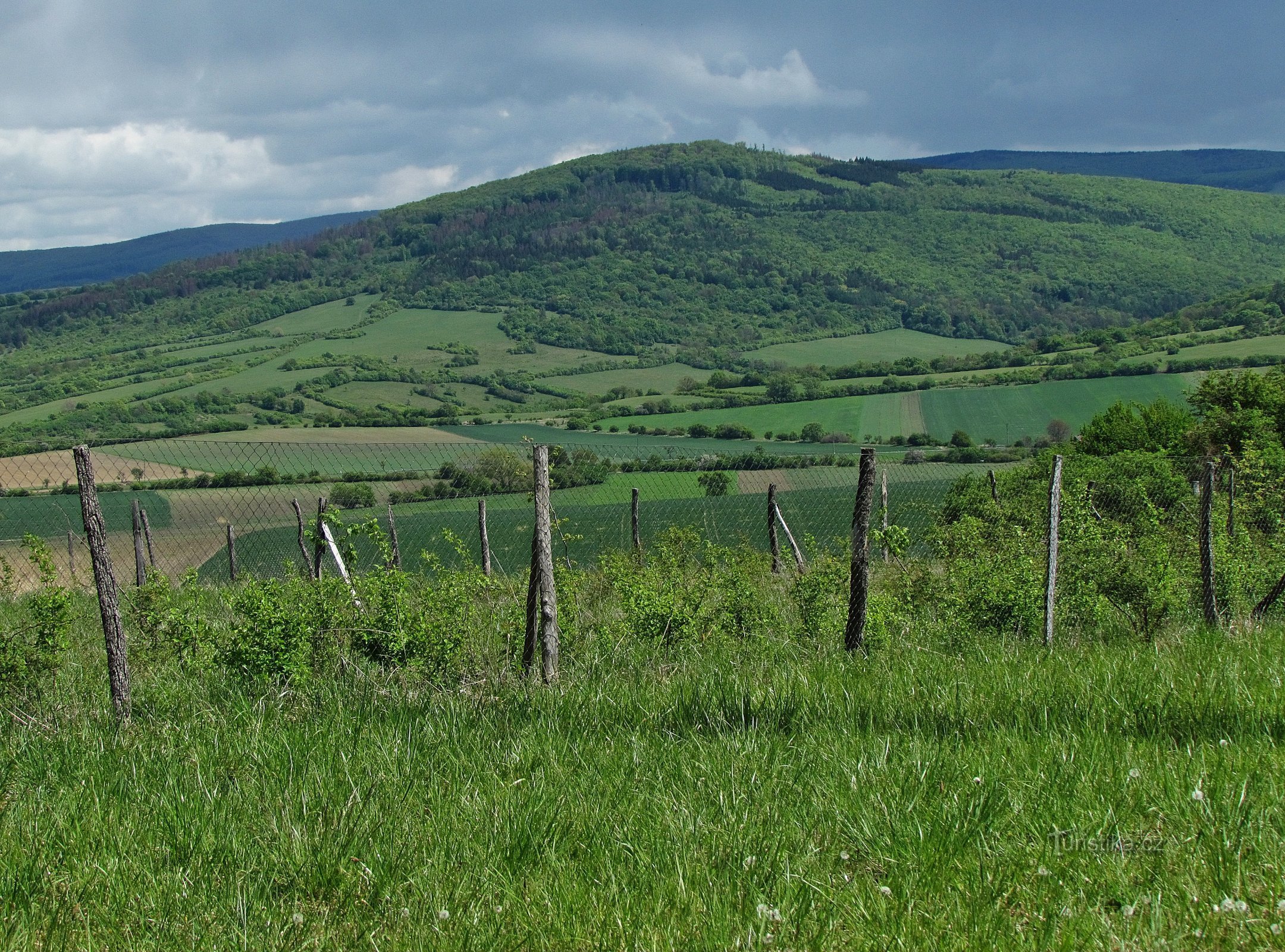 Tầm nhìn ra White Carpathians từ đồi Bojiště