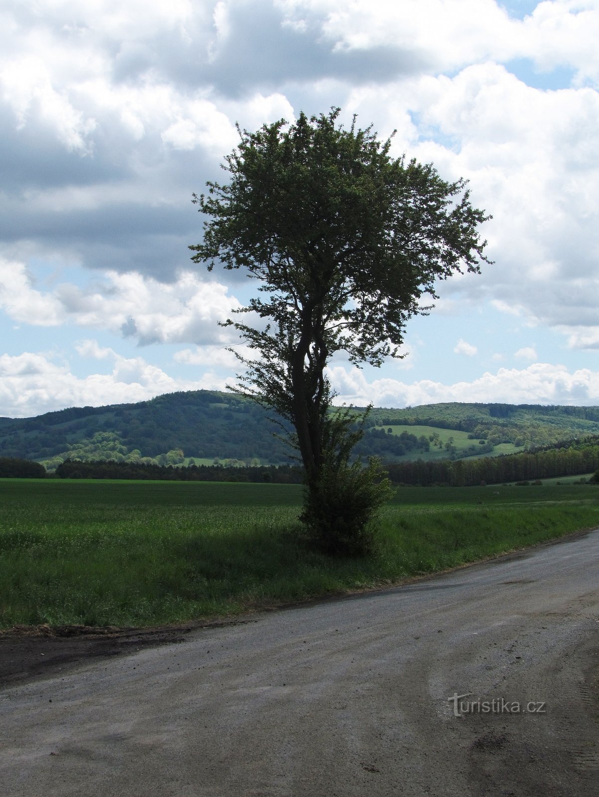 Aussicht auf die Weißen Karpaten vom Bojiště-Hügel