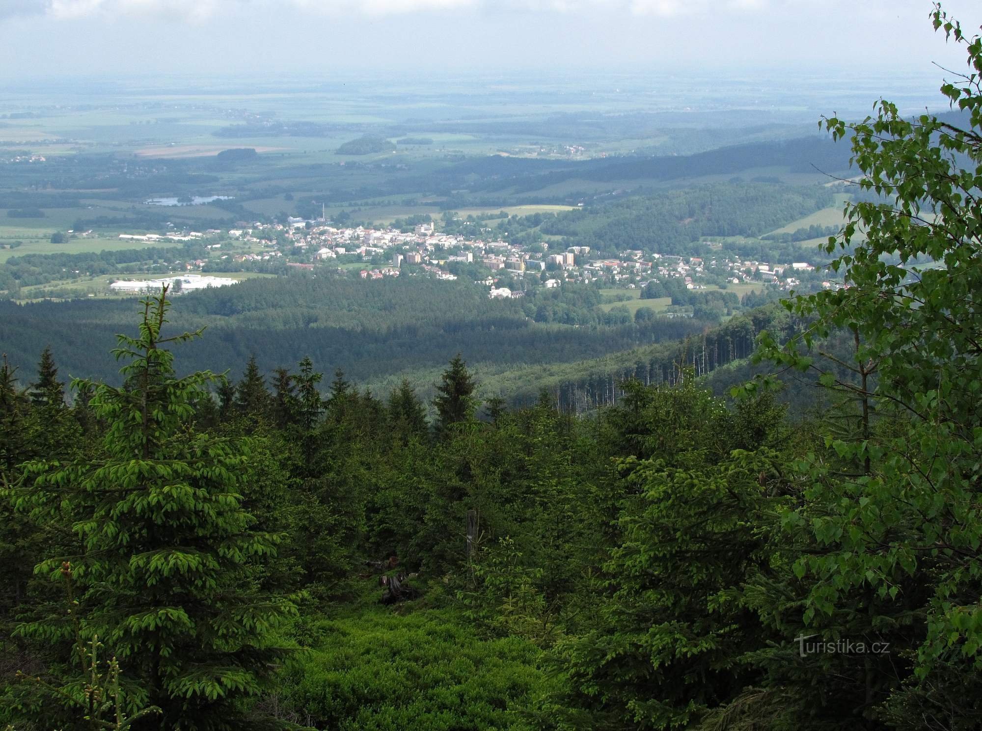 Udsigt over Zlaté Hory