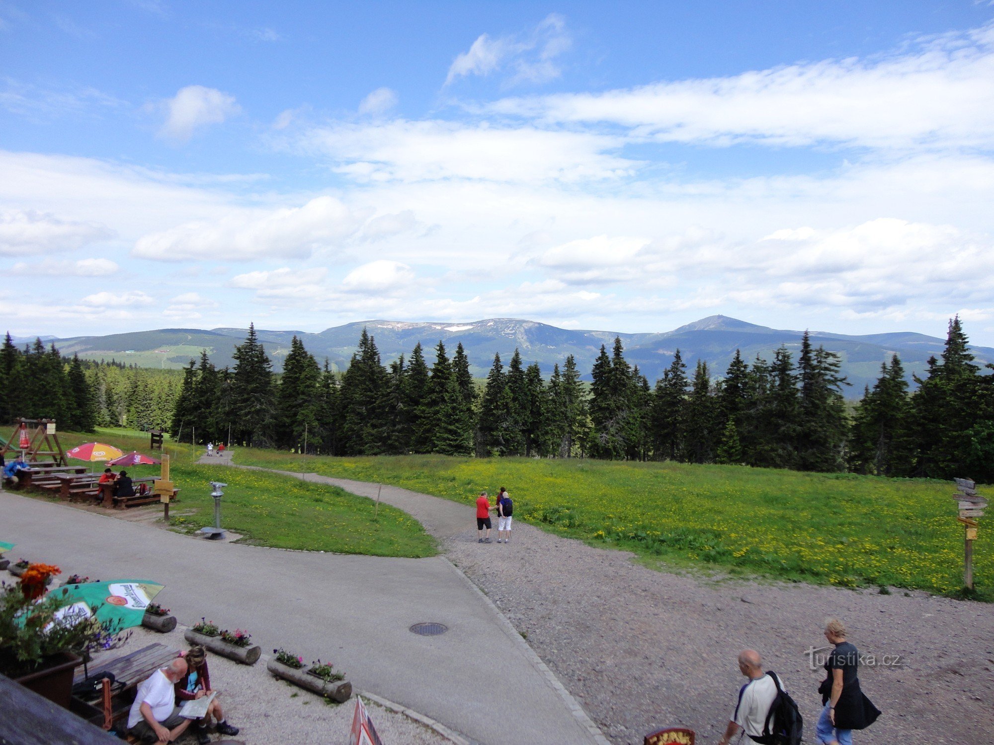 views from the Černá bouda hotel