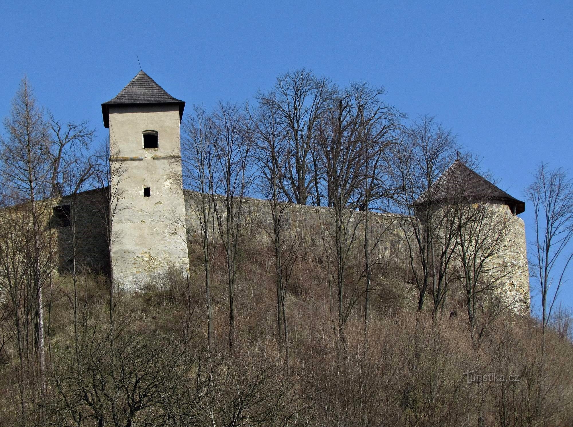 Uitzicht vanaf kasteel Brumov