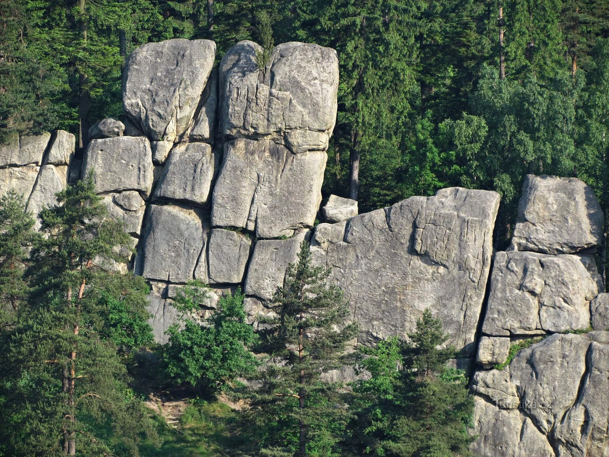 Viste dalle Rocce del Diavolo vicino a Lidečko