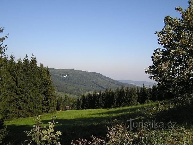 Utsikt från Větrná-stigen - Gränsstigen (Jungfru Marias hjälp för kristna)
