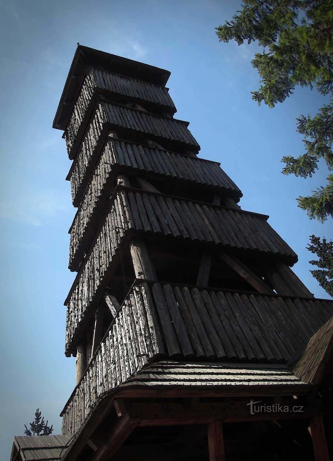 Uitzicht vanaf de uitkijktoren Královec