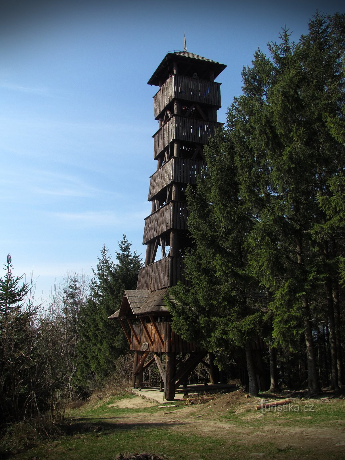 Uitzicht vanaf de uitkijktoren Královec