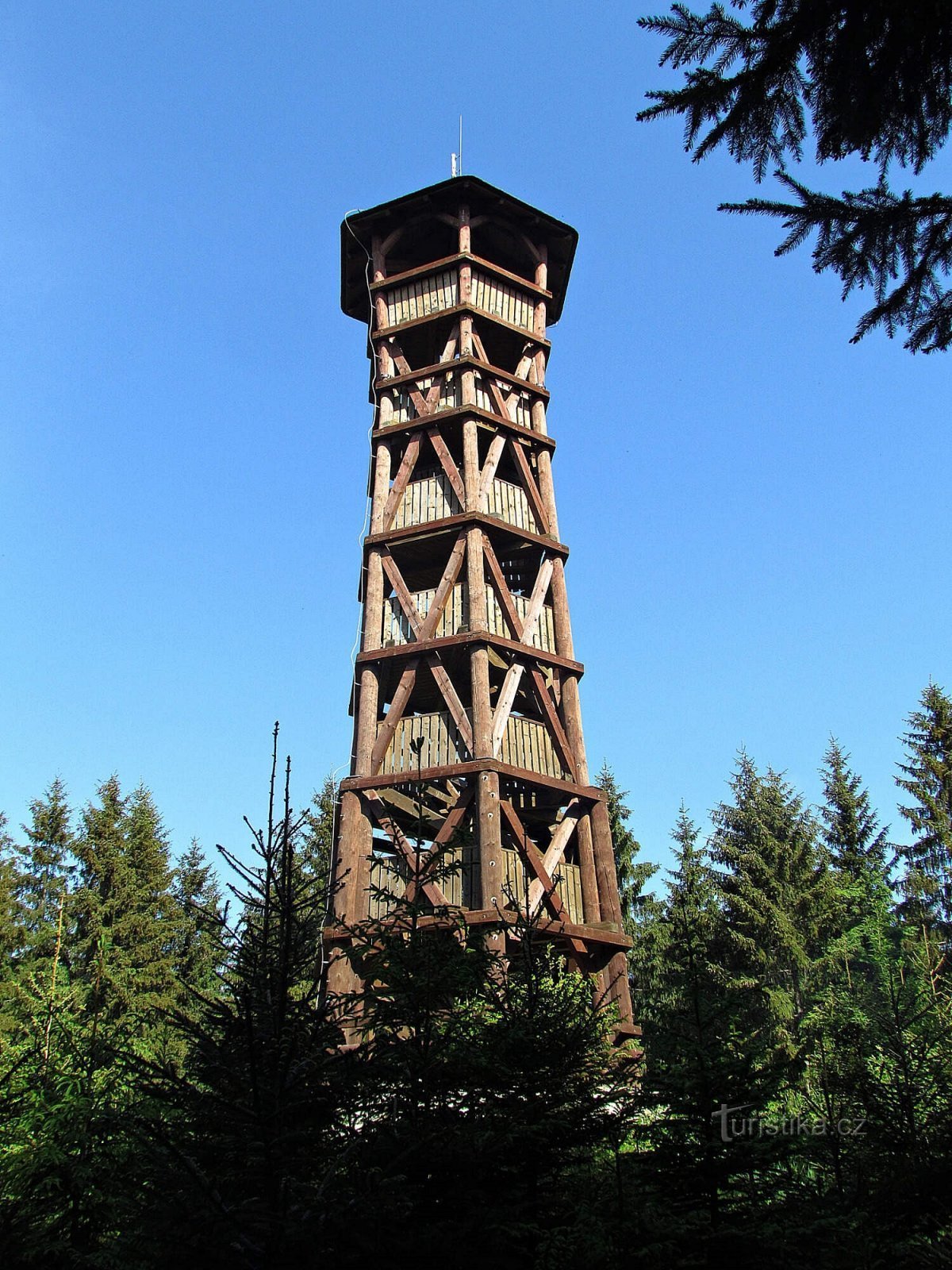 Uitzicht vanaf de uitkijktoren Miloňová