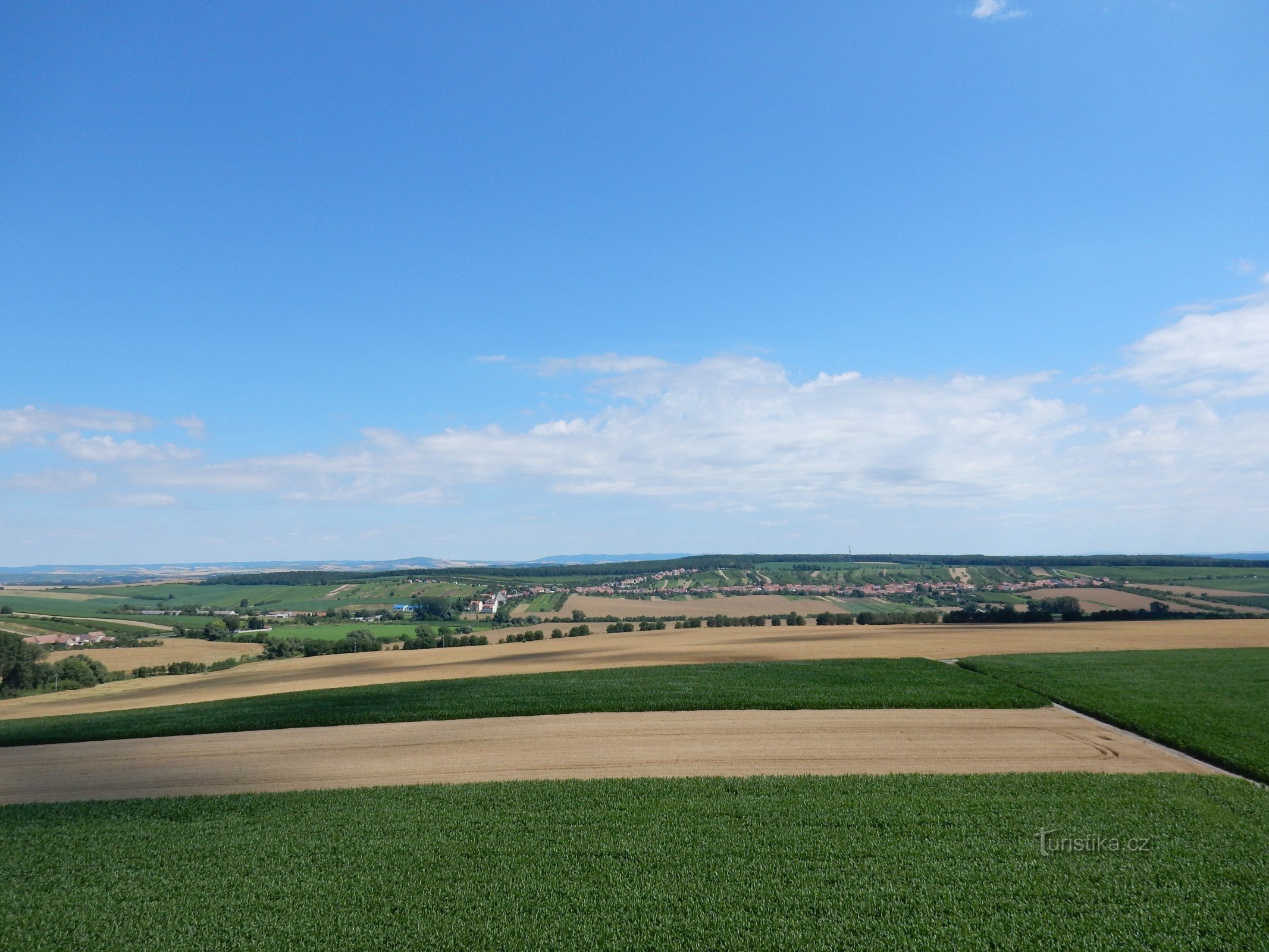 Uitzicht vanaf de uitkijktoren van Na Podluží
