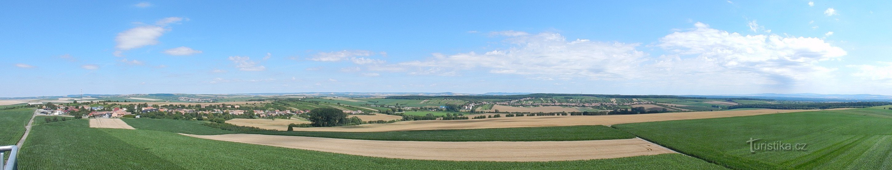 Uitzicht vanaf de uitkijktoren van Na Podluží