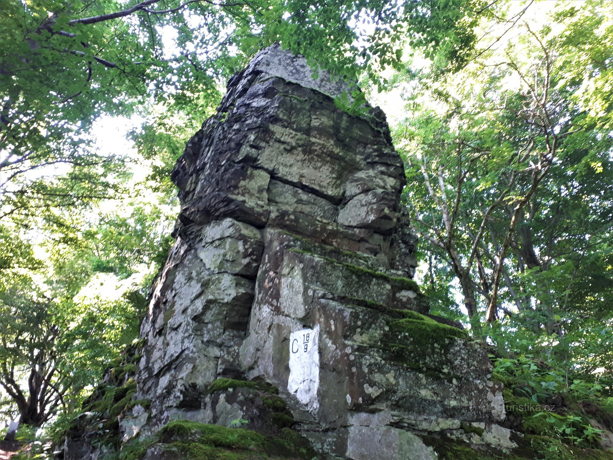 Vista do Janská kamena perto de Krompach